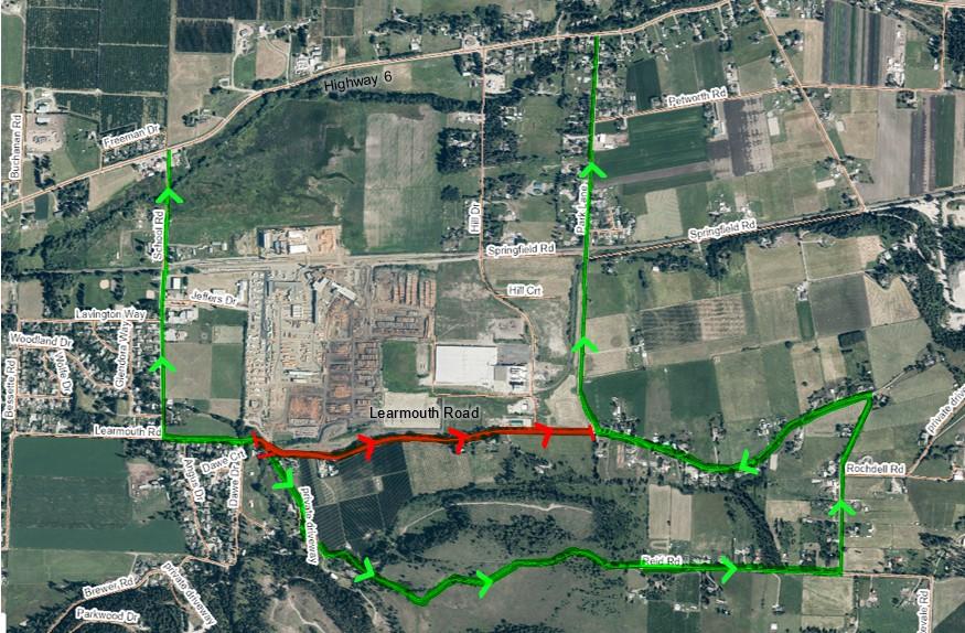 Learmouth Closure Map